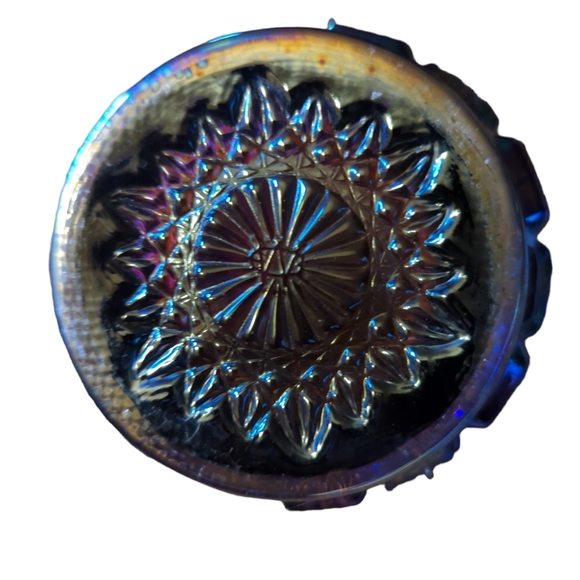 Vintage Westmoreland Glass Quilt Pattern Amethyst Creamer pitcher handle - Picture 6 of 7